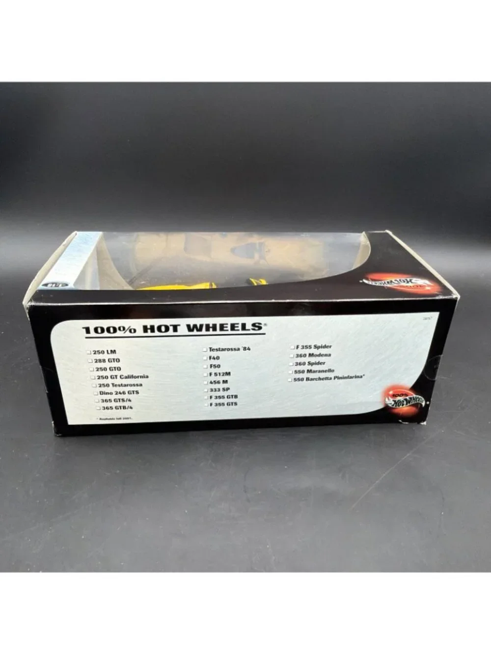 Hot Wheels Ferrari F360 Spider 1:18 Diecast Car - Yellow - New/Sealed